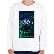 PRINTFASHION Aurora - Gyerek pulóver - Fehér gyerek pulóver, kardigán