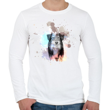 PRINTFASHION Ausztrál juhászkutya splash - Férfi hosszú ujjú póló - Fehér férfi póló
