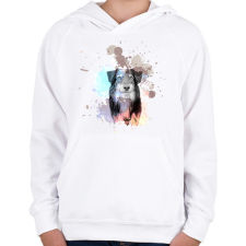 PRINTFASHION Ausztrál juhászkutya splash - Gyerek kapucnis pulóver - Fehér gyerek pulóver, kardigán