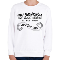 PRINTFASHION Autó barátnő - Gyerek pulóver - Fehér