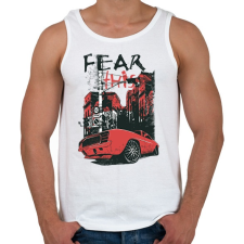 PRINTFASHION Autó  - Férfi atléta - Fehér atléta, trikó