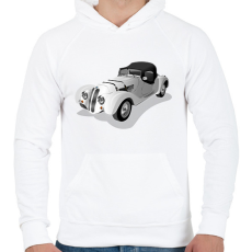 PRINTFASHION Autó - Férfi kapucnis pulóver - Fehér