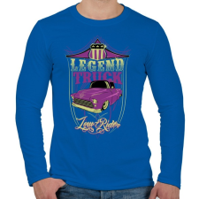 PRINTFASHION Autó legendák - Férfi hosszú ujjú póló - Királykék férfi póló