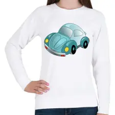 PRINTFASHION Autó - Női pulóver - Fehér női pulóver, kardigán