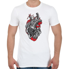 PRINTFASHION Autó szív - Férfi póló - Fehér