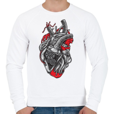 PRINTFASHION Autó szív - Férfi pulóver - Fehér