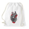 PRINTFASHION Autó szív - Sportzsák, Tornazsák - Fehér