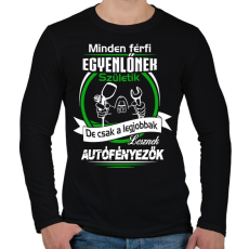 PRINTFASHION Autófényezők születésnapja - Férfi hosszú ujjú póló - Fekete