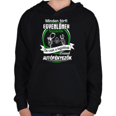 PRINTFASHION Autófényezők születésnapja - Gyerek kapucnis pulóver - Fekete