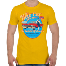 PRINTFASHION Autókereskedő - Férfi póló - Sárga férfi póló