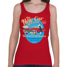 PRINTFASHION Autókereskedő - Női atléta - Cseresznyepiros női trikó