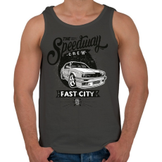 PRINTFASHION Autópálya - Férfi atléta - Sötétszürke