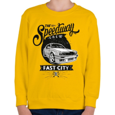 PRINTFASHION Autópálya - Gyerek pulóver - Sárga gyerek pulóver, kardigán