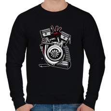 PRINTFASHION autós szív - Férfi pulóver - Fekete