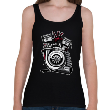 PRINTFASHION autós szív - Női atléta - Fekete női trikó