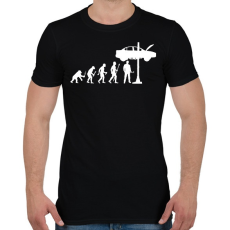 PRINTFASHION Autószerelő fejlődés - Férfi póló - Fekete