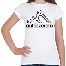 PRINTFASHION Autószerelő márka - Női póló - Fehér