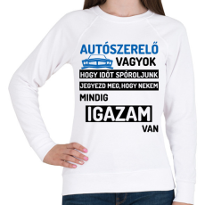 PRINTFASHION AUTÓSZERELŐ VAGYOK...2 - Női pulóver - Fehér