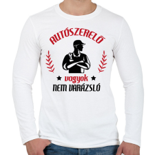 PRINTFASHION Autószerelő vagyok - Férfi hosszú ujjú póló - Fehér férfi póló