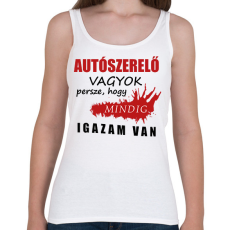 PRINTFASHION Autószerelő vagyok - Női atléta - Fehér