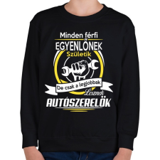 PRINTFASHION Autószerelők - Gyerek pulóver - Fekete gyerek pulóver, kardigán