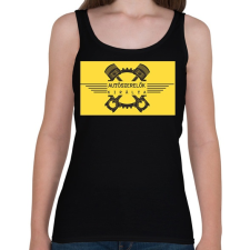 PRINTFASHION Autószerelők királya - Női atléta - Fekete női trikó