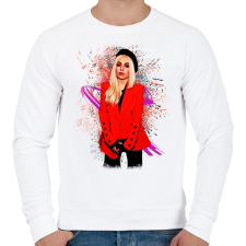 PRINTFASHION ava max 3 - Férfi pulóver - Fehér férfi pulóver, kardigán