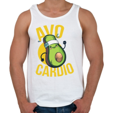 PRINTFASHION Avocardio - Férfi atléta - Fehér
