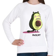 PRINTFASHION AvoCat - Női pulóver - Fehér