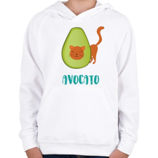 PRINTFASHION Avocato - Gyerek kapucnis pulóver - Fehér gyerek pulóver, kardigán