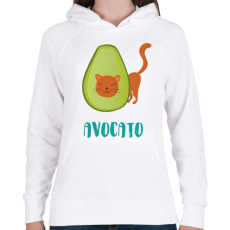 PRINTFASHION Avocato - Női kapucnis pulóver - Fehér