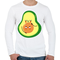PRINTFASHION Avokádó anyuka - Férfi hosszú ujjú póló - Fehér
