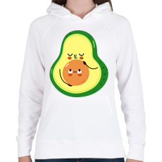PRINTFASHION Avokádó anyuka - Női kapucnis pulóver - Fehér
