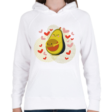 PRINTFASHION Avokádó anyuka - Női kapucnis pulóver - Fehér női pulóver, kardigán