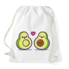 PRINTFASHION Avokádó család - Sportzsák, Tornazsák - Fehér