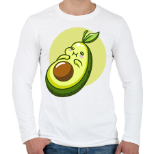 PRINTFASHION Avokádó - Férfi hosszú ujjú póló - Fehér férfi póló