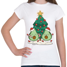 PRINTFASHION Avokádó karácsony - Női póló - Fehér női póló