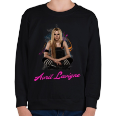PRINTFASHION avril lavigne 2 - Gyerek pulóver - Fekete