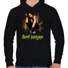 PRINTFASHION avril lavigne - Férfi kapucnis pulóver - Fekete