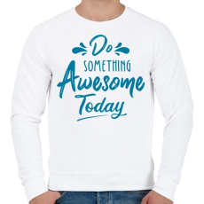 PRINTFASHION Awesome - Férfi pulóver - Fehér