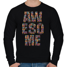 PRINTFASHION AWESOME - Férfi pulóver - Fekete férfi pulóver, kardigán