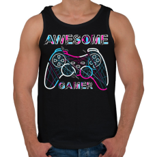 PRINTFASHION awesome  gamer - Férfi atléta - Fekete