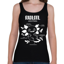 PRINTFASHION Axolotl anatómia - Női atléta - Fekete női trikó