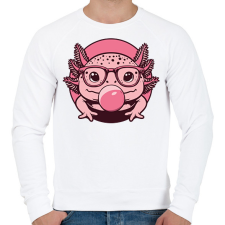 PRINTFASHION Axolotl - Férfi pulóver - Fehér férfi pulóver, kardigán