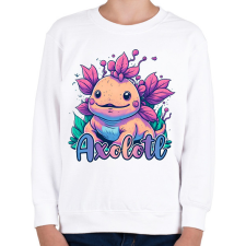 PRINTFASHION Axolotl - Gyerek pulóver - Fehér gyerek pulóver, kardigán