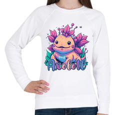 PRINTFASHION Axolotl - Női pulóver - Fehér