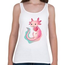 PRINTFASHION Axolotl szivecskével - Női atléta - Fehér női trikó