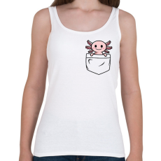 PRINTFASHION Axolotl zsebben - Női atléta - Fehér