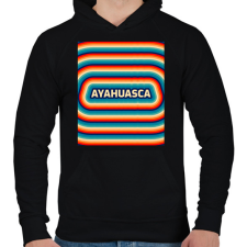 PRINTFASHION AYAHUASCA - Férfi kapucnis pulóver - Fekete férfi pulóver, kardigán