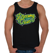 PRINTFASHION Az álmok valóra válnak - Férfi atléta - Fekete atléta, trikó